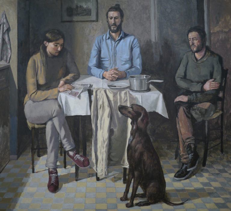 La chemise bleu — 100 x 109 cm